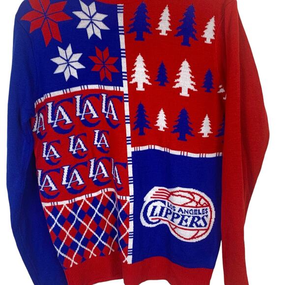 FOCO LA CLIPPERS Unisex Size M Holiday Knit Graphic Crew Neck Sweater - Picture 3 of 11